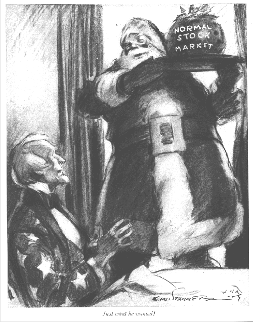 Just what he wanted! - Cartoon by William Kemp Starrett from Life, December 6, 1929.