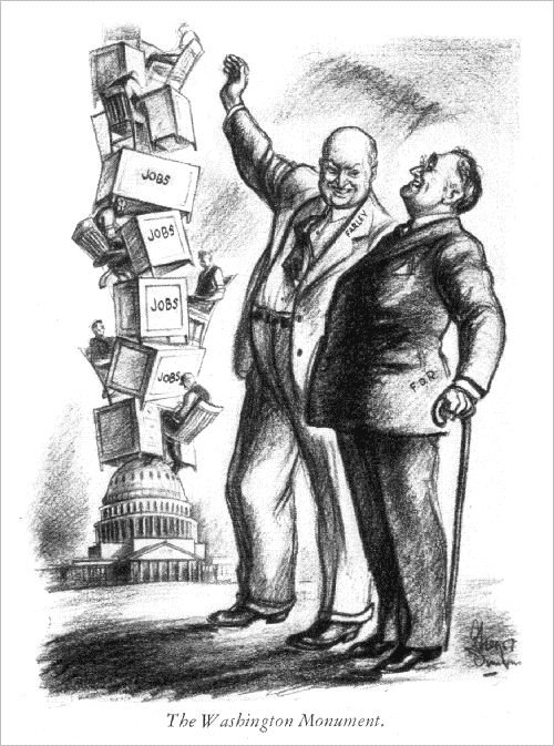 'The Washington Monument.' Cartoon by Gregor Duncan from Life, January 1936.